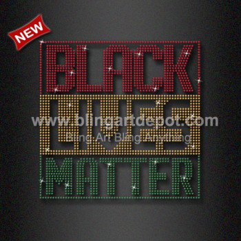 Customized Black Lives Matter Rhinestone Heat Transfers for Black Woman Shirts Customized Black Lives Matter Rhinestone Heat Transfers for Black Woman Shirts